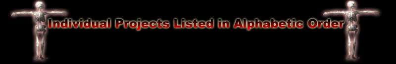 Individual Projects listed in alphabetic order